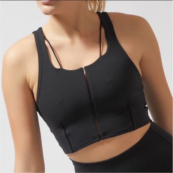 Nike Yoga Luxe Infineon Cropped Tank Top Sports Bra Size Small